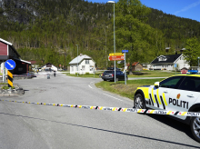 La policía acordonó la escena del crimen en Numedal, Noruega
