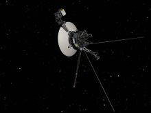 Una reproducción hecha por ordenador de la Voyager 1