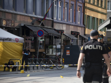 Escena del tiroteo en el centro de Oslo