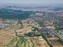 Foto aérea de la Operación Campamento en Madrid