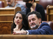 Inés Arrimadas y el portavoz adjunto del grupo parlamentario, Edmundo Bal