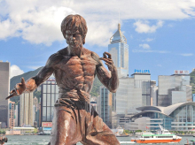 Estatua de Bruce Lee en Hong Kong
