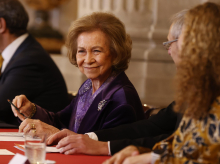 La Reina Sofía, durante la reciente entrega del premio de Poesía Iberoamericana que lleva su nombre