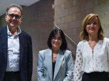 El ministro de Universidades, Joan Subirats; la ministra de Sanidad, Carolina Darias, y la ministra de Educación y Formación Profesional, Pilar Alegría