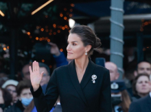 Spanish Queen Letizia during burial of Constantine of Greece in Athens, on Monday,, 16 January 2023.