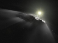 Recreación artística del objeto interestelar Oumuamua