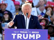El expresidente estadounidense Donald Trump en Waco, Texas