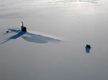 Un submarino americano en la región Ártica