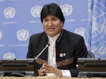 Evo Morales, en un Foro de Naciones Unidas
