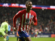 Samuel Lino celebra el 1-0 frente al Valencia
