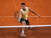Carlos Alcaraz, durante su debut en el ATP Buenos Aires 2024