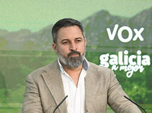El presidente de VOX, Santiago Abascal, ofrece una rueda de prensa