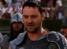 Imagen del montaje de Ábalos como Gladiator