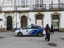 Un coche patrulla de la Policía Local de La Coruña