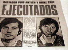 Portada del diario El Caso del 2 de marzo de 1974: retrato de George M. W. (Heinz Ches) y Salvador Puig Antich