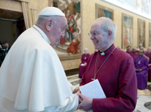 El Papa Francisco, junto al Justin Welby, arzobispo de Canterbury