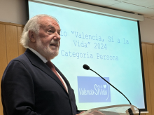 Jaime Mayor Oreja, tras recibir el Premio 'Valencia Sí a la Vida'