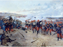 'Batalla de Lácar', cuadro de Enrique Estevan y Vicente.