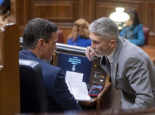 El presidente del Gobierno, Pedro Sánchez, y el ministro el Interior, Fernando Grande-Marlaska