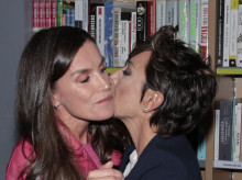 Spanish Queen Letizia and journalist Sonsoles Onega during " Las hijas de la criada " book promotion in Madrid - Nov 11, 2023