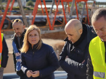 La delegada del Gobierno en la Comunidad Valenciana, Pilar Bernabé, junto al presidente de la CHJ, Miguel Ángel Polo