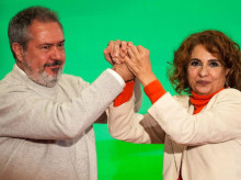 El todavía secretario general del PSOE-A, Juan Espadas, ha acompañado a María Jesús Montero en el acto