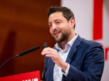 El alcalde de Tarragona, Rubén Viñuales, en un mítin del PSC