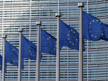 Banderas de la Unión Europea.