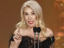 María Luisa Gutiérrez, productora de La infiltrada, durante su valiente discurso al recoger el Goya a la mejor película