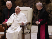 Papa Francisco durante la Audiencia General en el Vaticano