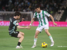 Jacobo González, en el partido ante el Sporting