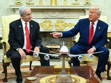 El primer ministro israelí Benjamín Netanyahu y el presidente Donald Trump en la Casa Blanca
