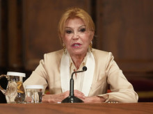 Carmen Cervera , Baronesa Thyssen during a public event in Barcelona 12 December 2024
