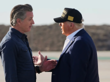 Trump junto a Gravin Newsom en una imagen de archivo