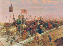 Los vencedores de Módena marchan a casa con su cubo. Museo de Bolonia