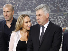 Mariann Barrena y Carlo Ancelotti
