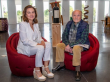 Carolina García Viadero junto a Antonio López