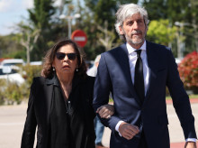 Alfonso de Borbon y Marisa Yordi en el velatorio de Alfonso de Borbón.