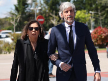Alfonso de Borbon y Marisa Yordi en el velatorio de Alfonso de Borbón.
