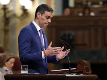 Pedro Sánchez interviene durante una sesión de control al Gobierno en el Congreso de los Diputados