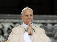 León XIV en la misa de inicio de su Pontificado