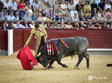 Uceda Leal, con el cuarto de la tarde, al que cortó la única oreja del festejo