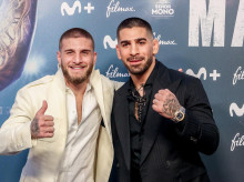 Ilia y Aleksandre Topuria en la premier del documental Topuria: Matador