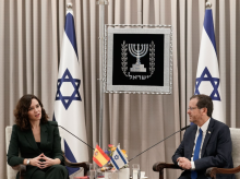 Ayuso en su último viaje a Israel