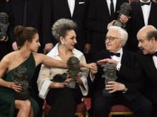 El director Mariano Ozores con los actores Irene Escolar, Luisa Gavasa y Antonio Resines