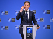 El secretario general de la OTAN, Mark Rutte, en la sede de la Alianza Atlántica, en Bruselas