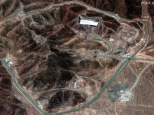 Esta imagen satelital proporcionada por Maxar Technologies muestra la Planta de Enriquecimiento de Combustible de Fordow en el centro de Irán el 14 de junio de 2025