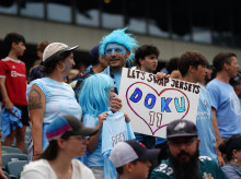 Aficionados del Manchester City en su debut en el Mundial de Clubes