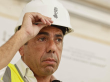 Imagen de Carlos Mazón tomada durante su visita a las obras del nuevo hospital de Campanar de Valencia