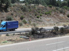 Lugar donde han muerto en un accidente de tráfico el futbolista Diogo Jota y su hermano pequeño, en Zamora